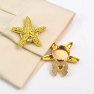button cover fashion starfish rhinestone shirt cufflink